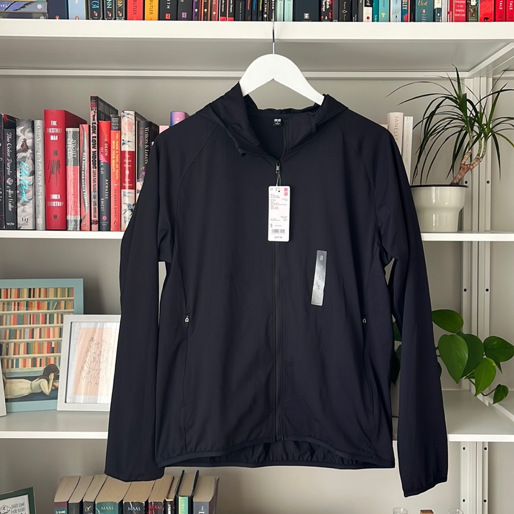 Uniqlo Black Full-Zip Hoodie UV Protection